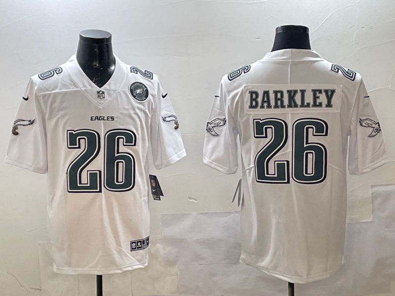 Men Philadelphia Eagles #26 Barkley White Fashion 2025 Nike Limited NFL Jersey style 2->philadelphia eagles->NFL Jersey